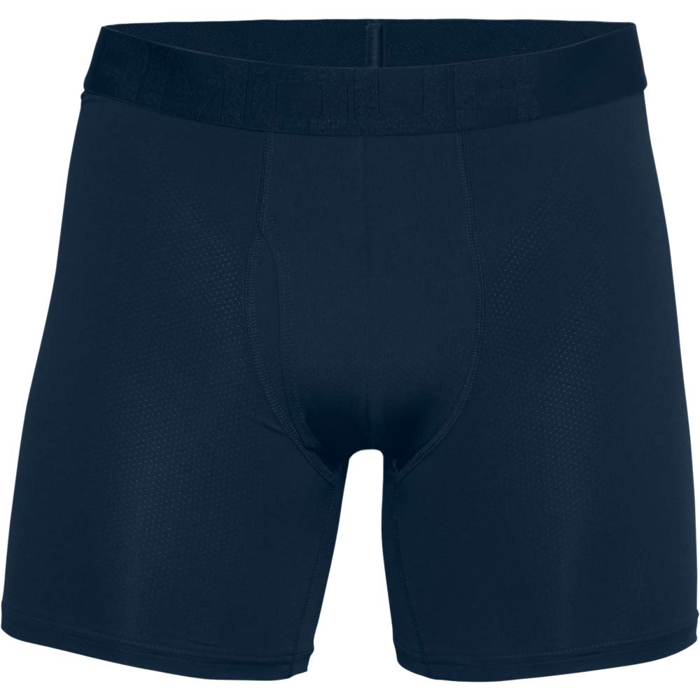 Under Armour mens Tech Mesh 6-inch Boxerjock 2-Pack , Academy Blue (408)/Mod Gray , 3X-Large Image
