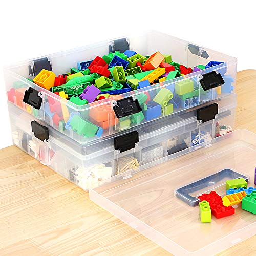 4 Layer Stackable Storage Container, 96 Adjustable Compartments
