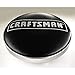 Craftsman Chrome and Vinyl Hydraulic Stool - Comfortable Swiveling Barstool for Home Bar Shop or Garage (Black)