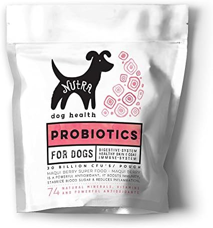 Nutra Dog Health Probiotics for Dogs 74 Natural Minerals, Vitamins & Powerful Antioxidants – Healthy Skin & Coat, Strong Immune System – Fights Diarrhea & Constipation