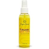 Organic Extract Turmeric Facial freshener - 4 fl oz / 118 ml - Skin Brightening Face freshener, Gently Removes Impurities - Skin Balancing & Pore-Reducing Toner - Hydrating Toner with Niacinamide