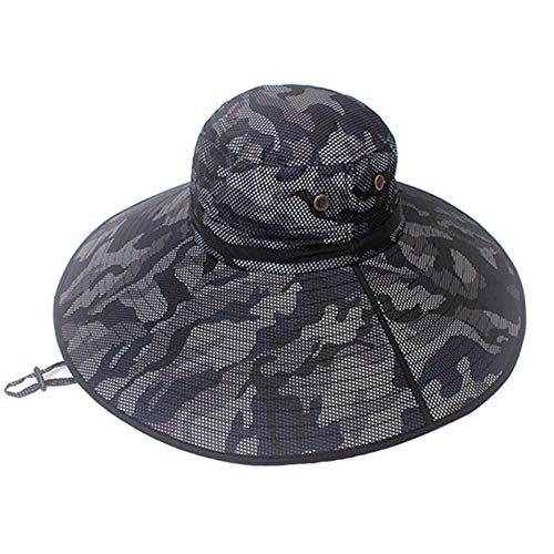 YLX Angelmütze Herren Sommer Uv-Proof Big Boim Sun Boonie Hüte Camouflage Wasserdichter Sonnenschutz Outdoor Hike Hunt…