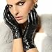 Elma Women's Touch Screen Italian Nappa Leather Winter Texting Gloves (7, Black)