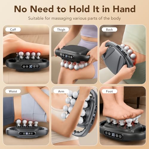 16 Head Massage Gun, 53KG Deep Tissue Massage with 30 Speeds & 3 Modes,35mm Amplitude, 3200mAh Rechargeable,LED Display,Compact Quiet Hand Muscle Massager Suitable for Home/Office/Workout Pain Relief