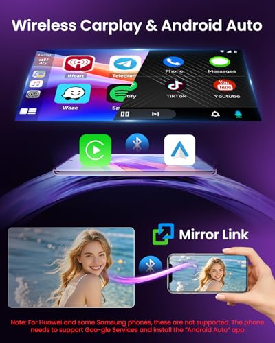 Inefala 4+64G Car Radio for Opel Corsa 2015-2019/Opel Adam 2013-2016 Android 15 with Wireless CarPlay Android Car, 9 Inch Car Screen with Bluetooth WIFI GPS FM/RDS 32EQ SWC AHD Rear Camera