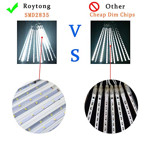 Roytong LED Meteor Shower Rain Lights 50cm 10tubes 540LED Falling Rain Drop Light Waterproof
