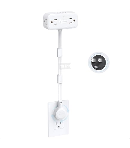 Rotating Socket Expander Outlet Extender Stick Extendable Rotating Outlet, Power Socket Expander ...