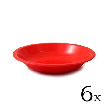 cartaffini - 6 platos hondos ligeros de melamina, diámetro 20,7 cm ...
