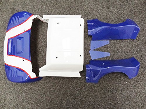 King Motor X2 HD Body Kit (blue/white) Fits 1/5 LOSI 5IVE T & Rovan LT SC 4WD Trucks