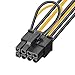 J&D 8 Pin to SATA Power Cable, (2 Pack) 2X SATA to 8 Pin PCI Express (PCIe) Graphic Video Card Power Cable Adapter, 8 inch