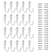 EBOOT 20 pcs Coat Hook Rack White Wall Mounted Hook Single Prong Robe Hanger with 50 pcs Screws for Coat,Bags, Hat, Key, Cap, Scarf, Cup