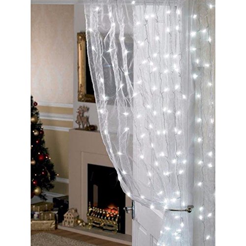 Icicle Curtain Lights, 8 Modes, 306 LED Cutest Fairy String Lights Indoor Outdoor Wall Background Decorative Lights for Wedding/Festival/Party/Garden/Home Christmas Decorations (Cool white)