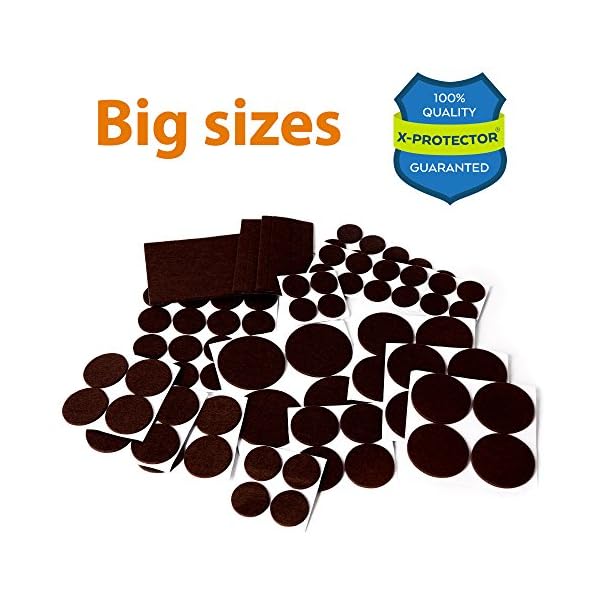 XPROTECTOR Premium XXL Sizes Furniture Pads! Big Sizes of Heavy Duty Felt Pads Furniture Feet