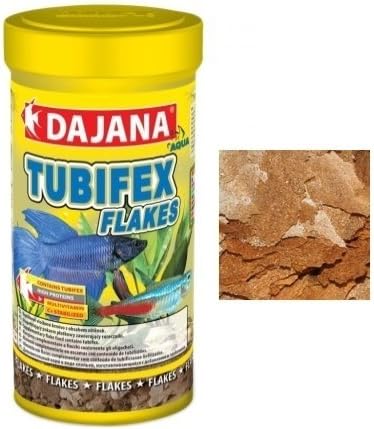 Dajana Tubifex Flakes Special Flakes Feed for Fish, Aquatic Reptiles and Terrarium Animals