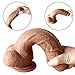 Dildo with Strong Suction Cup and Washable Liquid Silicone 360°Swing Cock Dildo for Fun 9.5″x 4.26″Hands Free Penis Sex Toys (Brown)thumb 4