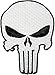 Marvel's PUNISHER Classic Skull Chest Embroidered PATCH