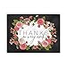Canopy Street Chic Chalkboard Roses Thank You Note Card Pack / 36 Thanks Greeting Cards / 3 1/2