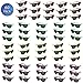 Totem World 60 Plastic Neon Party Sunglasses - Colorful 80s Shades with Hinges and Scratch-Free Lenses - Perfect as Party Favors or Retro Fashion Accessories - Variety of Colors