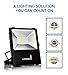 Hyperikon LED Flood Light,100w (500w Equivalent), 5000K (Crystal White Glow), Waterproof, IP65, 120-277v, Instant On, ETL and DLC