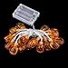 Jhua 20-LED Orange Pumpkin Lights 80inches 3D Pumpkin LED String Light Powered by Battery LED Fairy String Lights for Halloween Christmas Festival Decoration Lanterns Lights String