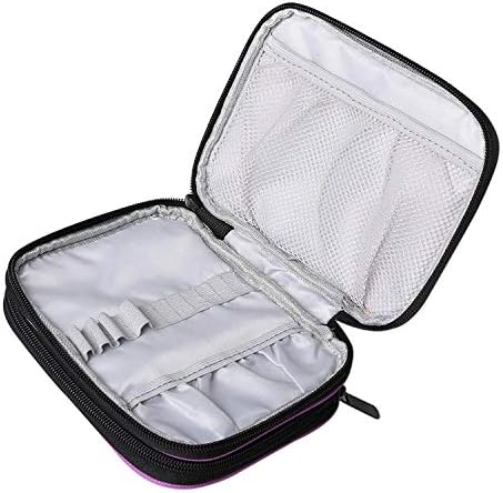 DCCN Double Layer Crochet Hooks Knitting Tool Bag (Purple)
