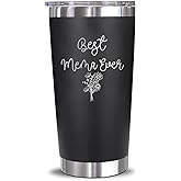 GreenStar Gifts Best Mema Ever Tumbler - Floral Mema Mug - Mema Mug - Gift For Mema - Mother's Day Gift - Mema Coffee Mug - Stainless Steel Tumbler 20Oz
