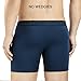 David Archy Men's 4 Pack Breathable Bamboo Boxer Briefs With Fly(L, Navy-No Wedgie)