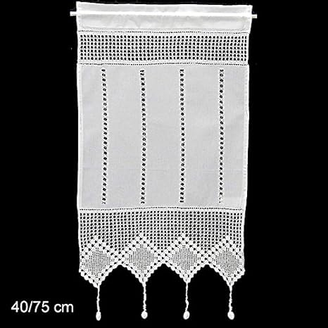 Fensterdeko, Attersee Gardine Hossner | 75x40 cm H/B | weiß | 100 % Baumwolle