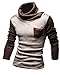 jeansian Men's Slim Long Sleeves High Neck Knit Shirt Pullover Sweater 8862