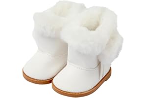 Sunportzida Doll Boots 18 Inch Doll Shoes 1 pairs Snow Boots Doll Decoration Accessories Fits 18'' American Dolls (White)