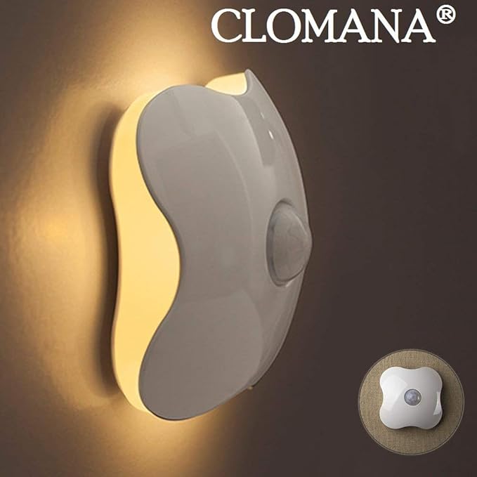 Clomana Modulyss Plastic 4 Leaf Clover Human Body Auto Motion Sensor Night Light