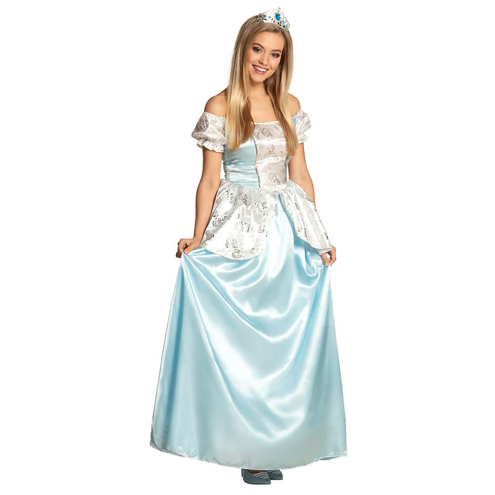 Boland - Princess Maribel costume for adults, long dress and crown, queen, fairy, fairy tales, set, carnival, theme party, multicoloured, Medium