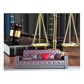 Wooden Gavel on Book with Golden Scale on Table - Removable Wall Mural | Self-Adhesive Large Wallpaper - 66x96 inches
