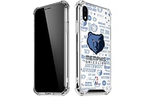 Skinit Clear Phone Case Compatible with iPhone XR - Officially Licensed NBA Memphis Grizzlies Historic Blast Design
