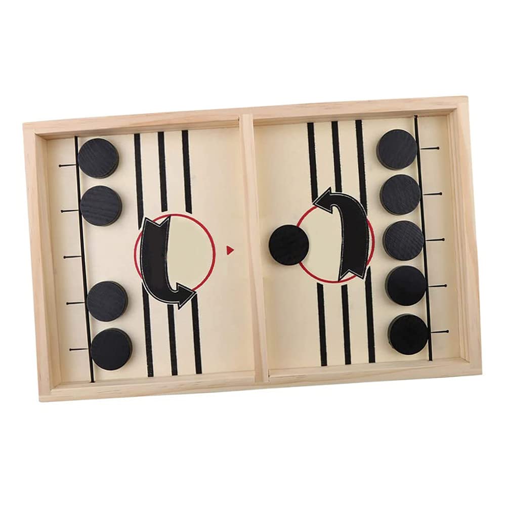 Fast Slingpuck Board Game,Slingshot Hockey Game,Wooden Multi Tabletop Rapid Shot,Suitable for Parent Child Interaction,Board Toys, Board Games for Two Players
