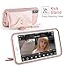 LAMEEKU Wallet Case Compatible with iPhone Xs Max, iPhone Xs Max Wallet Case Card Holder Leather Case with Wrist Chain Crossbody Strap Zipper Case for iPhone Xs Max, 6.5 inches-Rose Gold