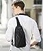 Stuo Men's Sling Bag Headphone Port Waterproof Crossbody Shoulder Bag Outdoor Cycling Messenger Chest Bag Black (black023)
