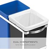 simplehuman CW1016 35L Pull-Out Recycling Kitchen Bin with Steel Frame view 4