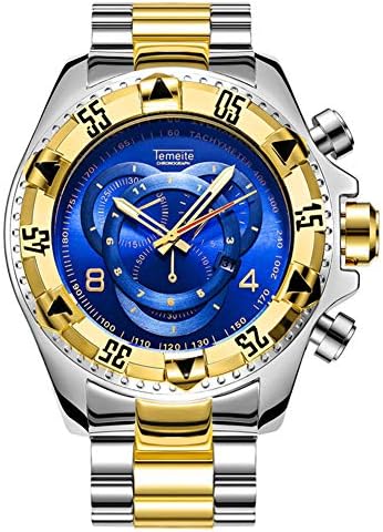 Men's quartz watch fashion watch water-proof watch Stainless steel bracelet Luminous watch Calendar window Luxury brand Business watch