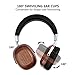 SIVGA SV006 Over Ear Headphones with Premium Wood and Hi-Fi Stereo, Closed Back and Studio Wired Headset with Passive Noise Cancelling, Built-in Mic, Soft Earmuffs and Carrying Case, Walnut