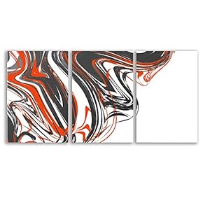Lines Painting Wall Bedroom Living House x 3 Panels