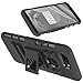OnePlus 5T Case with Tempered Glass Screen Protector,IDEA LINE(TM) Heavy Duty Armor Shock Proof Dual Layer Holster Locking Belt Swivel Clip with Kick Stand - Black