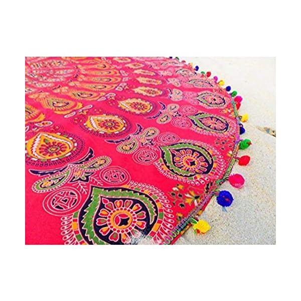 NANDNANDINI TEXTILE Mandala India Mandala Ronda de Playa Tapa de Playa Hippie Boho Mantel Gitana Toalla de Playa Toalla… | DeHippies.com