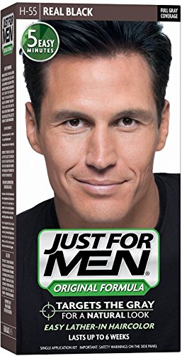 Just For Men Shampoo-In Hair Color - Real Black - 2 pk