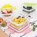 Mini Glass Baby Food Containers Storage-3 Pieces Small Reusable Multi-color Meal Prep Containers, BPA Free Airtight Locking Lids, Microwave, Oven, and Dishwasher Safe(5.08oz,0.64cup,Square)