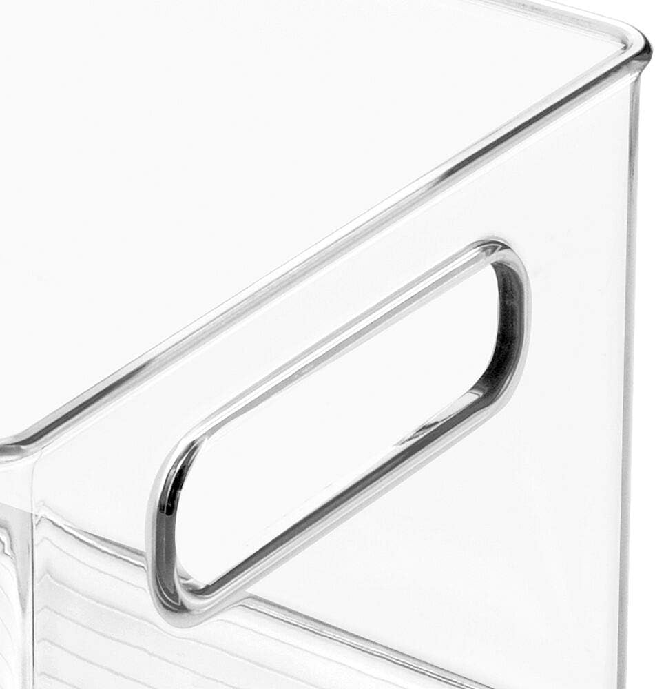 mDesign Drawer Box – Set of 2 – Use for Optimal Storage in The Household – Storage Box for Health and Beauty Products – Ideal Organiser Bin for The Bathroom – Clear - Image 5
