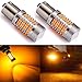 ENDPAGE 1156 1141 1003 7506 BA15S LED Bulb 2-pack, Amber Yellow, Extremely Bright, 54-SMD with Projector Lens, 10-30V, Work as Turn Signal Blinker Lights