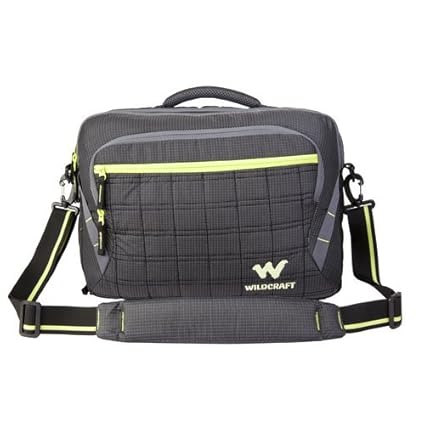 Wildcraft Polyester Black Messenger Bag (Portfolio Pro)