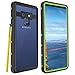 ShellBox for Galaxy Note 9 Waterproof Case, Shockproof Snowproof Cover IP68 Underwater Full Body Protection Crystal Clear Built-in Screen Protector Case for Note 9 (Clear Green)