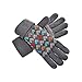 YAN & LEI Women's Cute Hearts Knitted Winter Gloves with Roll Up Cuffs